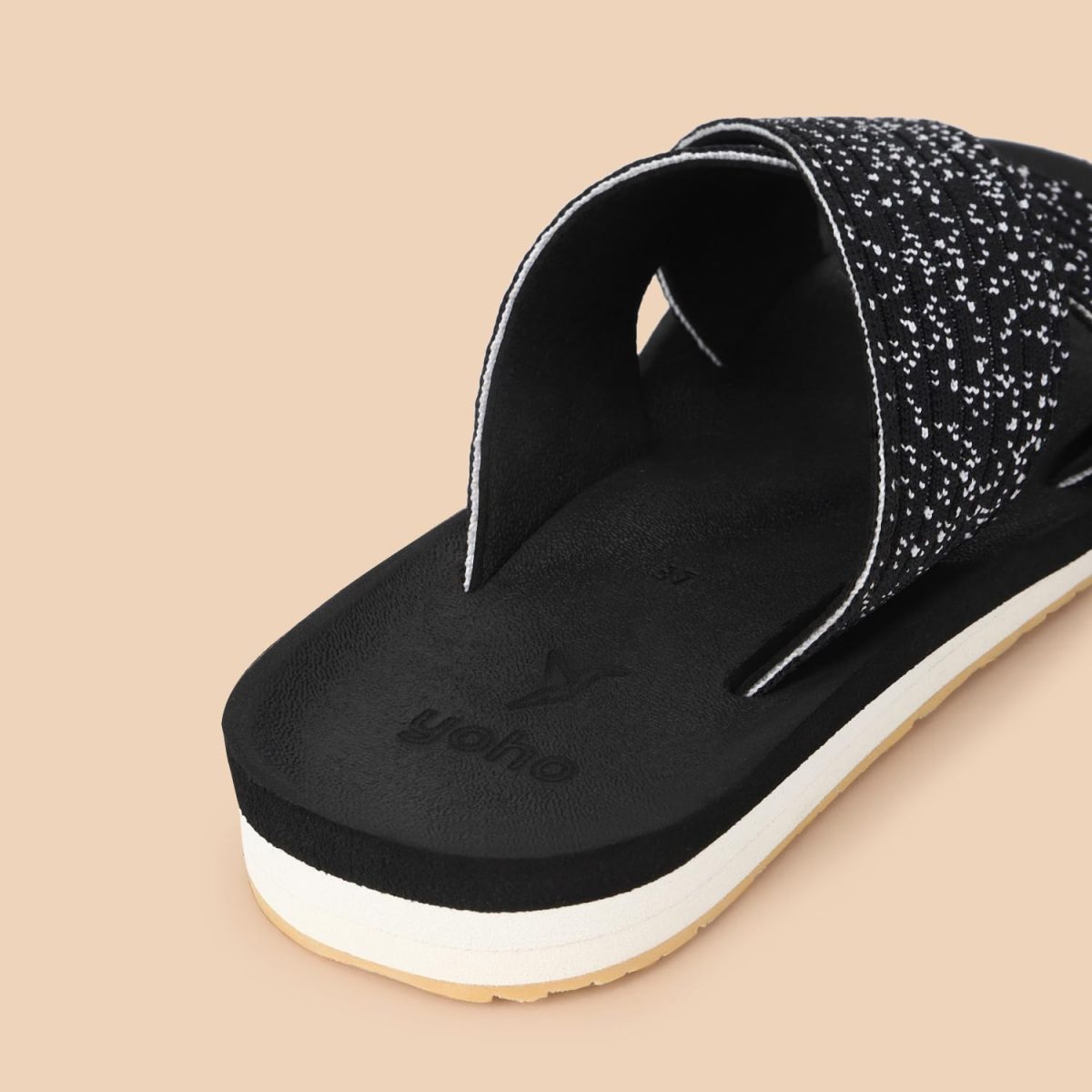YOHO Starry Slippers for Women | Criss-Cross Elastic Strap | Lightweight & Waterproof | Extra Soft Cushioned Orthopaedic Footpharma Footbed | Stylish Casual Flats for Everyday - Image 7