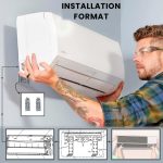 M&M HARIS Hanging MOUNTING Bracket Plate Stand for Split AC Indoor Unit Color : Silver 1 Set - Image 2