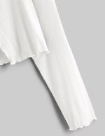 JC JUMMY COUTURE Casual Multicolor Solid Full Sleeve Front Tie Shrug for Women (MIDUEM, White) - Image 4