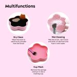 Gleva Portable Washing Tool Cosmetic Brush Cleaner Hand Washing Silicone Makeup Cleaning Brush Scrubber Mat with Suction Cup (Random Color) - Image 6