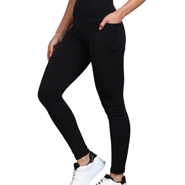 Rock Paper Scissors Premium High Waist Stretchable Gym Tights Leggings with Pockets Gym wear/Active Wear Tights Yoga Pants Zumba/Dance Womens Workout Tights Gym Tights
