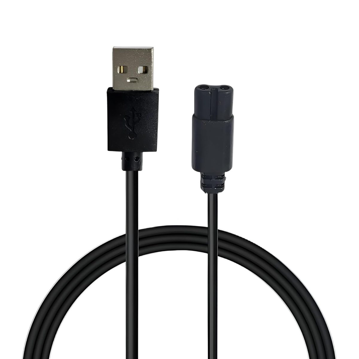 Upix USB Mi Trimmer Charging Cable 1 Meter (3.2 Feet), Compatible for Mi Trimmer, Shavers, Body Groomers - Black (Please match Cable Port before Ordering) (Works with 5V USB Adapter Only)