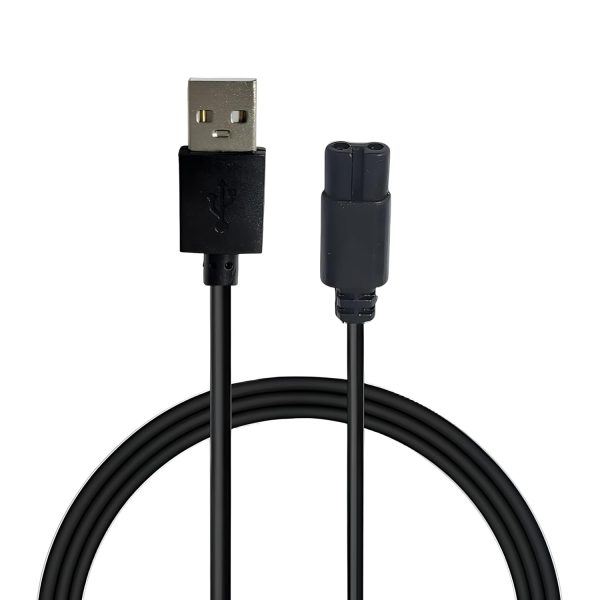 Upix USB Mi Trimmer Charging Cable 1 Meter (3.2 Feet), Compatible for Mi Trimmer, Shavers, Body Groomers - Black (Please match Cable Port before Ordering) (Works with 5V USB Adapter Only)