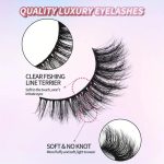 BELISMA IMAGIC FAKE EYELASHES Synthetic Fibers False Eyelashes, Natural & soft Pair of 10 (L-07) - Image 5