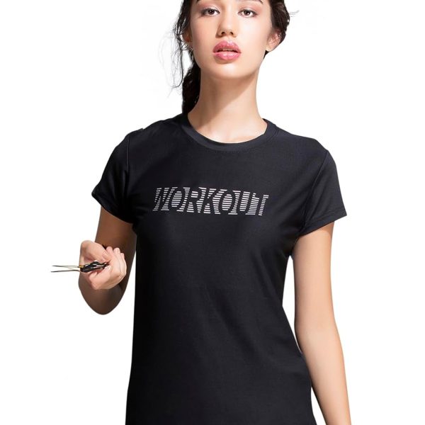 Clovia Women Polyester Graphic Slim Fit Active Top