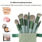 Makeup Brushes Set Foundation, Concealer, Eyeshadow, Blush, Compact Powder, Highlighter, Contour, Blending, Eyeliner Soft Bristles Beauty Brush Kit for Travel, Vanity, Gift, Parlour Makeup Artists Multicolor 13 Pcs - Image 2