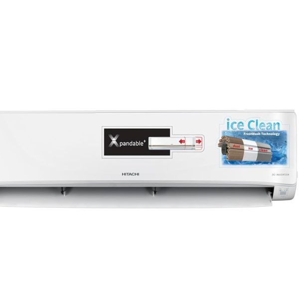Hitachi 1 Ton Class 5 Star, ice Clean, Xpandable+, Inverter Split AC (100% Copper, Dust Filter, 5400FXL RAS.G512PCAIBFE, White)