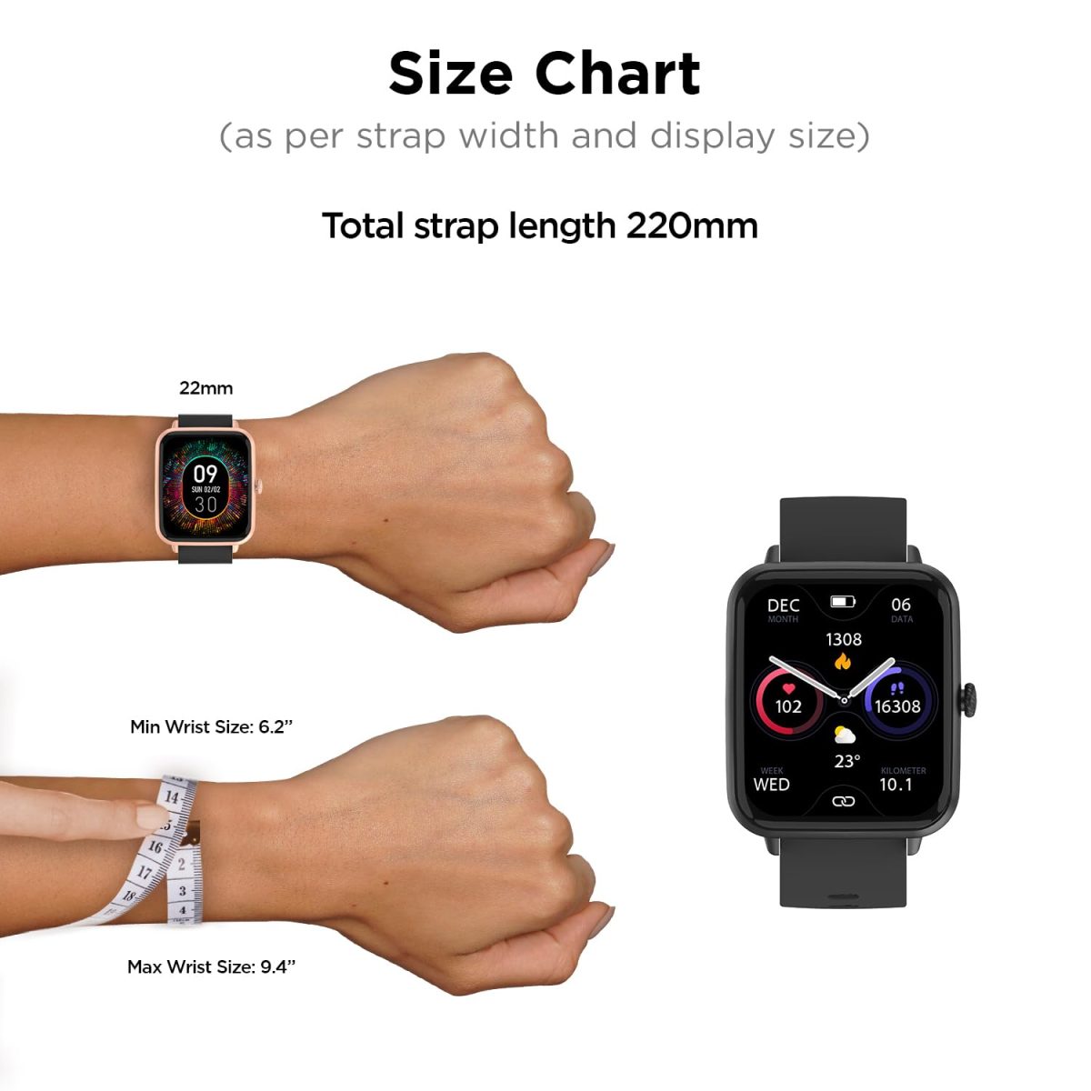 Fire-Boltt Ninja Call Pro Smart Watch Dual Chip Bluetooth Calling, 42.92mm (1.69 inch) HD Display, AI Voice Assistance with 100 Sports Modes, with SpO2 & Heart Rate Monitoring (Gold Black) - Image 13