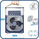 Drumstone 𝟏𝟓-𝐘𝐞𝐚𝐫 𝐖𝐚𝐫𝐫𝐚𝐧𝐭𝐲 -Mini Room Cooler – 5-in-1 Portable Air Conditioner with Humidifier, 7-Color LED & Ice Cooling | 3 Speeds, 5 Spray Modes, 600ml Tank | Home & Office - Image 6