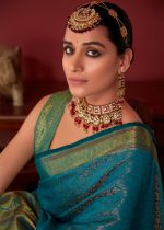 SWORNOF Women's kanjivaram banarasi silk saree for Patola festival Wedding silk with rich pallu Design sarees for women with blouse piece - Image 4