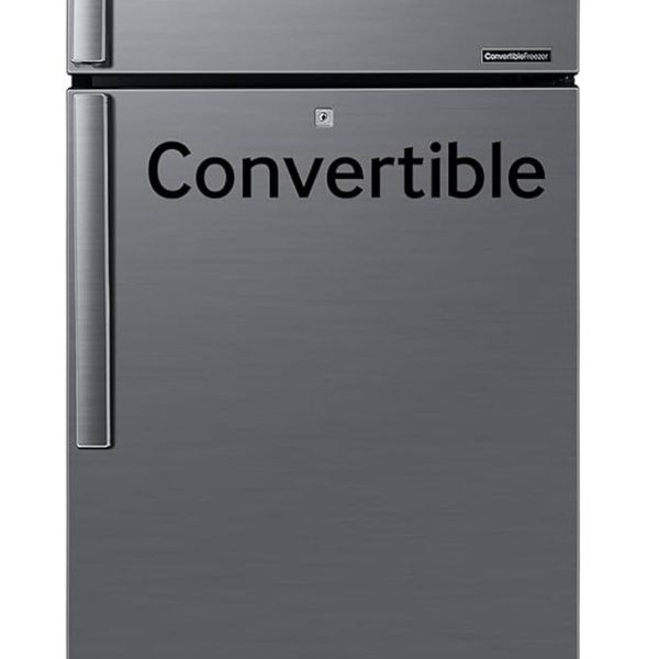 Samsung 236 L, 2 Star, Convertible, Digital Inverter with Display Frost Free Double Door Refrigerator (RT28C3922S9/HL, Silver, Refined Inox)