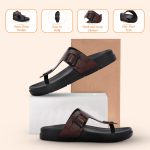 San Frissco Men's Sandals with Open Toe Strap/Perfect Fit for Summer and Rainy Season Easy to Walk Slipper, Chappal/Stylish Casual Trendy Floaters - Image 4