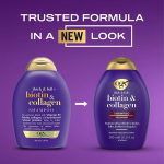 OGX Thick & Full + Biotin & Collagen Volumizing Shampoo for Thin Hair | Thickening with Vitamin B7, Collagen & Hydrolyzed Wheat Protein | Sulphate-Free Surfactants | Paraben-Free | 385ml - Image 3