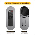 atomberg Renesa 400mm Wall Mount Fan | Wall Fans for Home | Silent BLDC Wall Fan | Remote with Timer & Sleep Control | 2 Year Warranty (Midnight Black) - Image 2