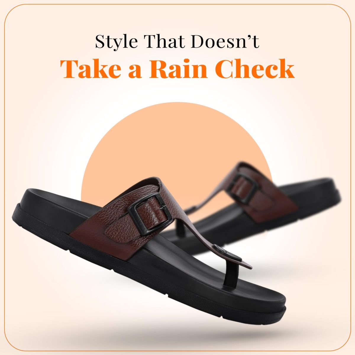 San Frissco Men's Sandals with Open Toe Strap/Perfect Fit for Summer and Rainy Season Easy to Walk Slipper, Chappal/Stylish Casual Trendy Floaters - Image 5