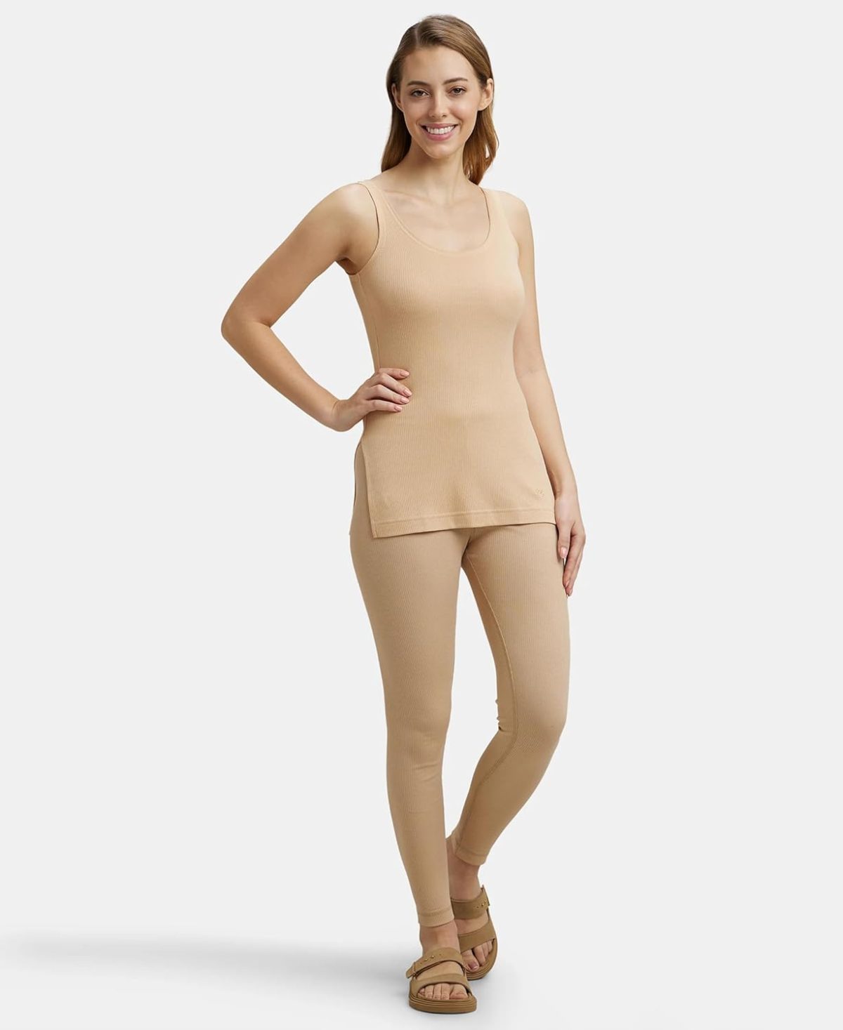 Jockey 2500 Women's Super Combed Cotton Rich Slim Fit Thermal Tank Top with Stay Warm Technology - Image 6
