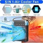 Drumstone 𝟏𝟓-𝐘𝐞𝐚𝐫 𝐖𝐚𝐫𝐫𝐚𝐧𝐭𝐲 -Mini Room Cooler – 5-in-1 Portable Air Conditioner with Humidifier, 7-Color LED & Ice Cooling | 3 Speeds, 5 Spray Modes, 600ml Tank | Home & Office - Image 2