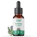 Aravi Organic Rosemary Essential Oil for Hair Growth, Quick Hair Growth for Women and Men - 100% Pure Rosemary Leaves Oil - 15 ml