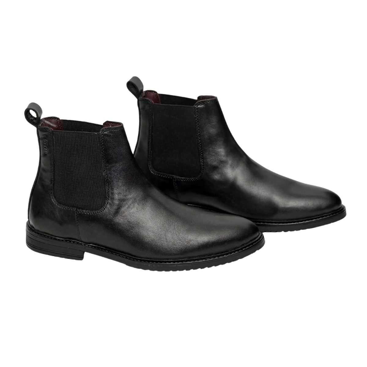 PADTRAN Men Stylish Formal and semi casual Slip-on Chelsea Mid Ankle Boot | Black