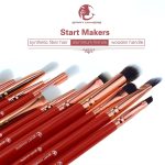 LiveMoor Start Makers Premium Synthetic Bristle Makeup Brushes Set With Bag- Red, Pack Of 12 - Image 2