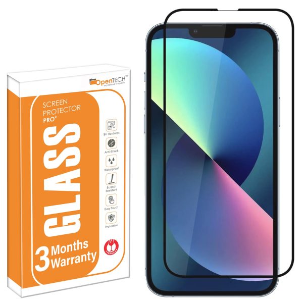 OpenTech® Military-Grade Tempered Glass Screen Protector Compatible for iPhone 13/13 Pro / 14 / 16e with Edge to Edge Coverage and Easy Installation kit (6.1 Inches)