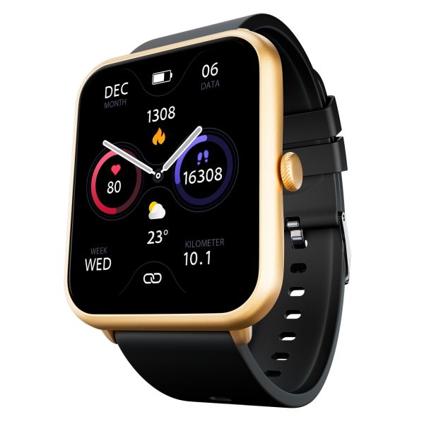 Fire-Boltt Ninja Call Pro Plus Smart Watch 1.83 inch with Bluetooth Calling, AI Voice Assistance, 100 Sports Modes IP67 Rating, 240 * 280 Pixel High Resolution (Gold Black)