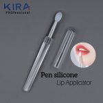KIRA Silicone Lip Brush, Reusable Lip Balm Applicator With Lip Double Sided Mini Lipstick Applicator Brushes With Dustproof Cover Scrub Brush (1)