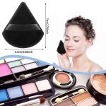 INOVERA (LABEL) 3 Pieces Powder Puff Face Makeup Sponge - Loose Foundation Blending Sponges Set - Triangle Shape Beauty Blender Tool for Wet & Dry Powders (Black) - Image 2