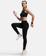Jockey MW20 Women's Microfiber Elastane Stretch Performance High Rise Active Wear Leggings with Broad Waistband and Stay Dry Technology - Image 6