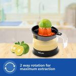 Philips Citrus Press Juicer HR2777/00, 0.5 Litre, 2 Sized Cones for different size fruit - Image 4