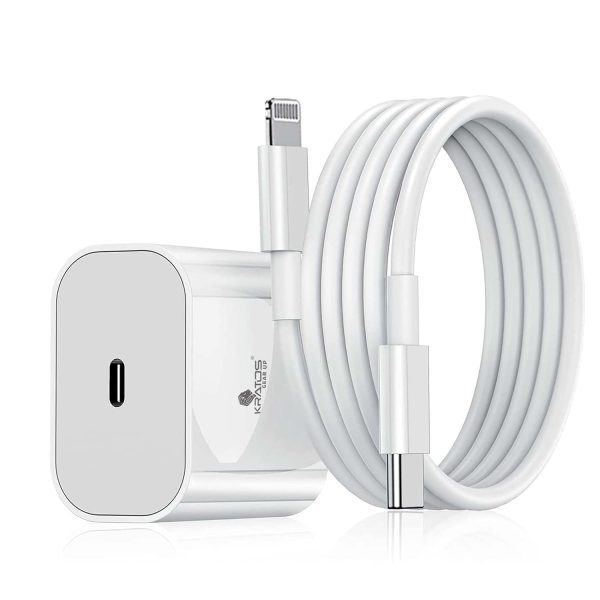 Kratos Fast Charger Adapter & USB-A to Type C Cable Combo, Compatible with Samsung, OnePlus, Realme, Xiaomi, Oppo, Vivo & Other Smartphones (P1 with Cable)