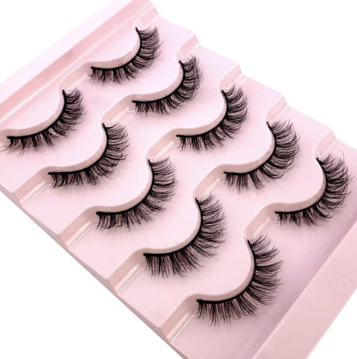 Bombay Vanity 3D Faux Mink Natural Eyelashes Pack of 5 False Eyelash, Eye Makeup Lash Posh 5 Pairs Lashes 10-16mm, pack of 5 Pair Artificial Eye Lashes (FEATHER lashes) - Image 2