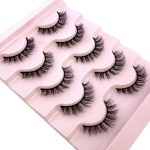 Bombay Vanity 3D Faux Mink Natural Eyelashes Pack of 5 False Eyelash, Eye Makeup Lash Posh 5 Pairs Lashes 10-16mm, pack of 5 Pair Artificial Eye Lashes (FEATHER lashes) - Image 2
