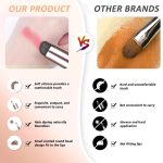 MAYCREATE® Lipstick Silicone Brush 2-in-1 Lip Balm Applicator with Blending Brush Multifunctional Makeup Tool for Lipstick, Lip Gloss, Concealer, Foundation, Pink - Image 5