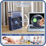 Drumstone 𝟏𝟓-𝐘𝐞𝐚𝐫 𝐖𝐚𝐫𝐫𝐚𝐧𝐭𝐲 -Mini Room Cooler – 5-in-1 Portable Air Conditioner with Humidifier, 7-Color LED & Ice Cooling | 3 Speeds, 5 Spray Modes, 600ml Tank | Home & Office - Image 7