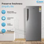 Candy 190 L Direct Cool Single Door 5 Star Energy Efficient Refrigerator with Toughened glass shelve - Image 2