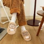 SILENCIO Warm Slipper for Women's Fur Flip Flops Winter Fashion Slipper for House & Bedroom Slides Home Indoor Outdoor Sandals - Image 4