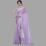 Dream Crushers Womens Pure Soft Zimmy Choo Silk Saree with Complete Diamond Work | Unstitched Lace Blouse | Sarees For Women| Ready To Wear Saree - Image 6