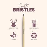 MARS Artist's Arsenal Professional Eyeliner Brush | Feather Soft Touch | Precise Synthetic Bristles | Perfect For Winged Eye Liner | Luxe Packaging Makeup Brush (Golden) - Image 4