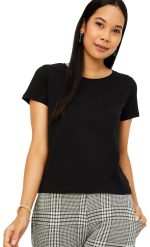 Max Women's Cotton Regular Fit T-Shirt (MARS4BBLACK, Medium
