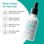 Arata Hair Growth Serum (30ml) with 3% Redensyl, 3% Procapil, 5% Kopexil, Caffeine & Rice Water | No Minoxidil | Supports Hair Growth | Helps Reduce Hairfall | Serum For Women and Men - Image 4