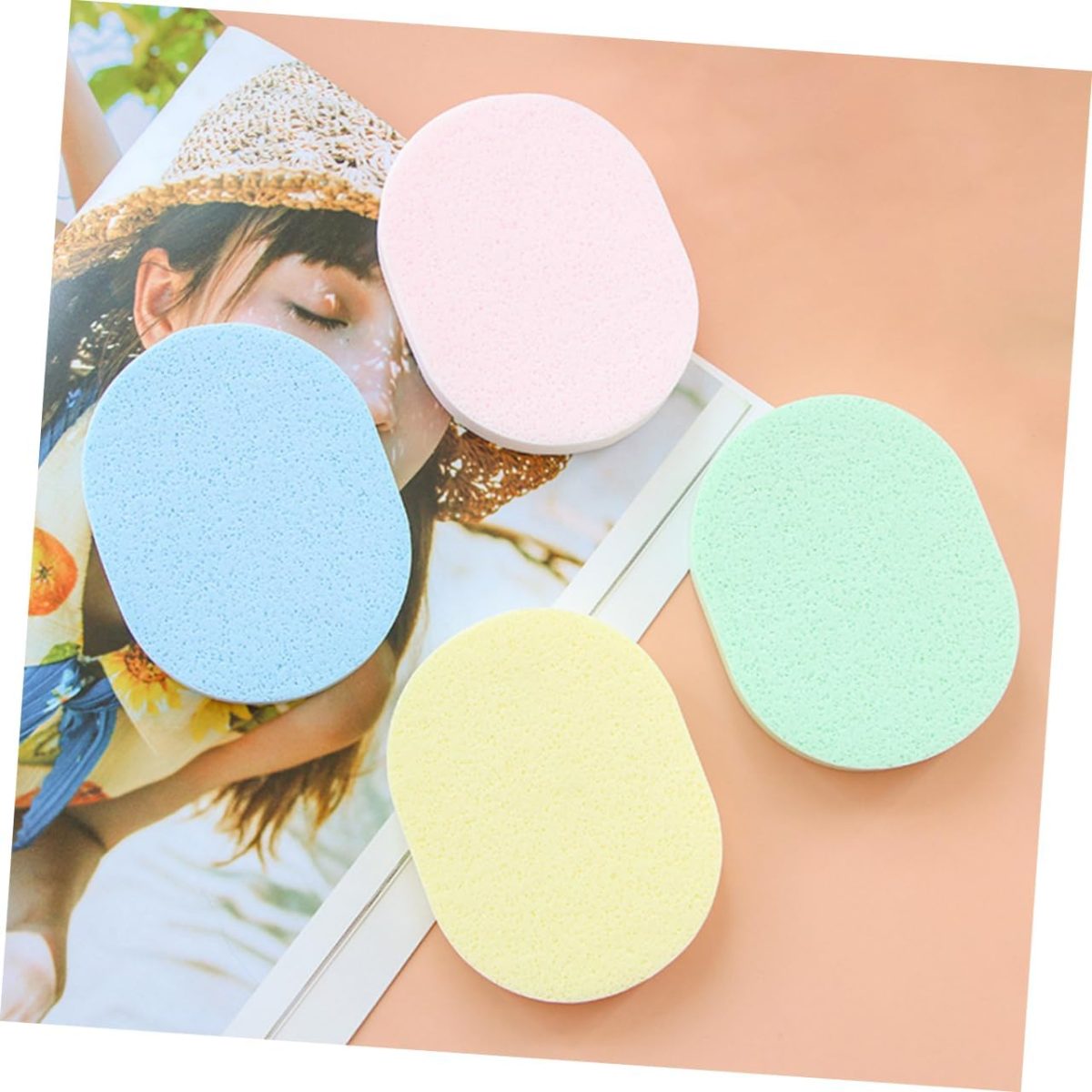 RIXTEC Face Cleansing Sponge Puff Makeup Washing Pad Deep Cleansing & Exfoliating Facial Sponge - Assorted Color Pack of 4 - Image 2