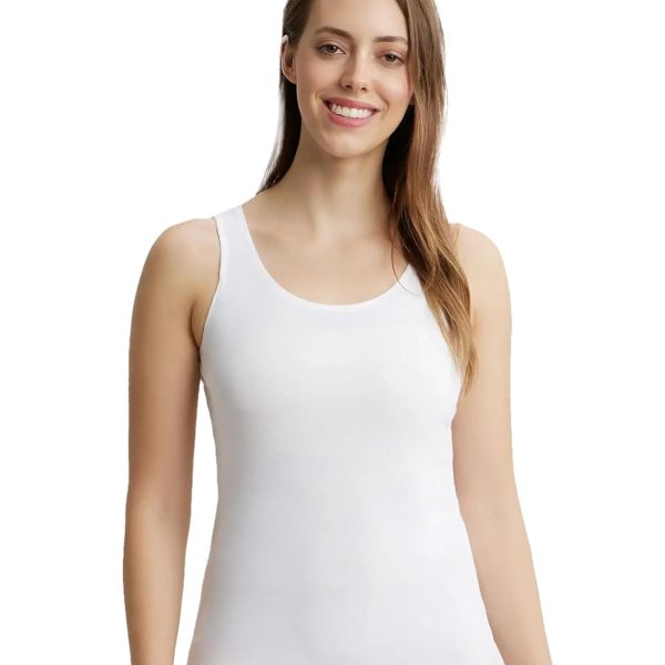 Jockey 1535 Women's Super Combed Cotton Rib Fabric Slim Fit Inner Tank Top with Stay Fresh Treatment