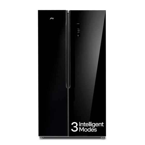 Godrej 600 L, 3 Star, 1+2 Years Additional Warranty, Smart Convertible Zones, Toughened Glass Door Frost Free Inverter Side By Side Refrigerator(2025 Model, RS EONVELVET 646C RIT OP BK, Opera Black)