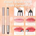 MAYCREATE® Lipstick Silicone Brush 2-in-1 Lip Balm Applicator with Blending Brush Multifunctional Makeup Tool for Lipstick, Lip Gloss, Concealer, Foundation, Pink - Image 4
