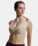 Jockey Women Super Combed Cotton Elastane 1378 Active Bra | Wirefree | Padded | Full Coverage | Racer Back | Fabric - Image 5