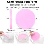 12-Count Facial Sponges Natural Face Sponges for Cleansing Professional Compressed Facial Sponges for Face Cleansing Used for Exfoliating and Makeup Removal - Image 2