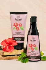 Nat Habit Hibiscus Navdha Shampoo & Conditioner Combo with Reetha, Amla & Castor for Women & Men Dry & Frizzy Hair | Hair Growth & Hair Fall, 72 Hr Frizz Control, Long & Shiny Hair | Sulphate-Free - Image 2