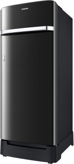Samsung 215 L, 3 Star, Digital Inverter, Direct-Cool Single Door Refrigerator (RR23D2H23BX/HL, Luxe Black, Base Stand Drawer) - Image 2