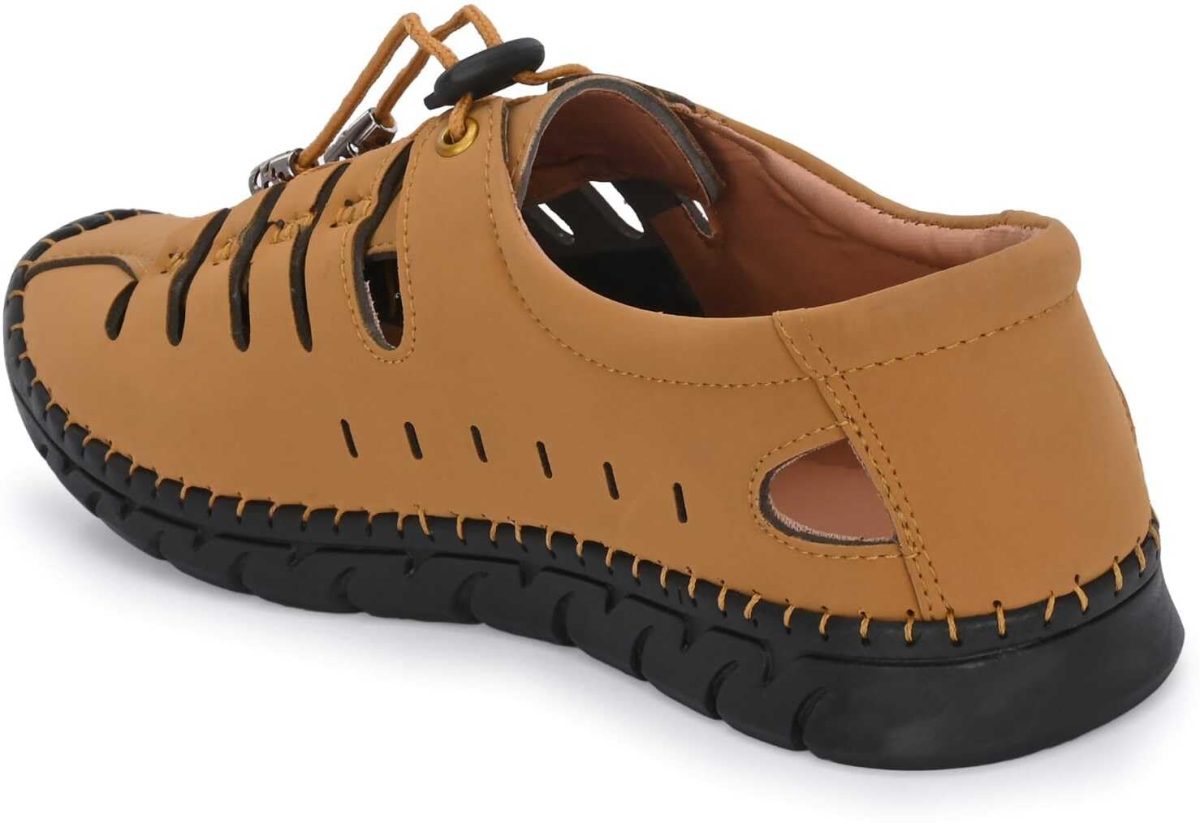 HATTOUN Synthetic Leather Comfortable for Men (Tan) - Image 2